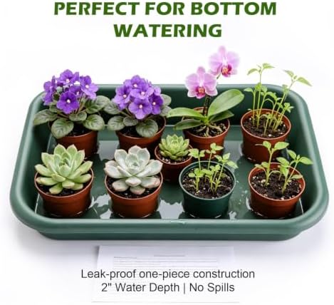 5 Pack Plant Potting Tray- Multifunctional Garden Tidy Tray, 17"x12", Green - Image 3