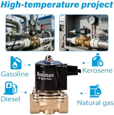 Waterproof Brass Electric Solenoid Valve 3/4" 12V DC Brass Normally Closed - Compatible with Water, Air, Diesel, Gas - Replaceable VITON Seal - Compact Direct Acting - Image 4