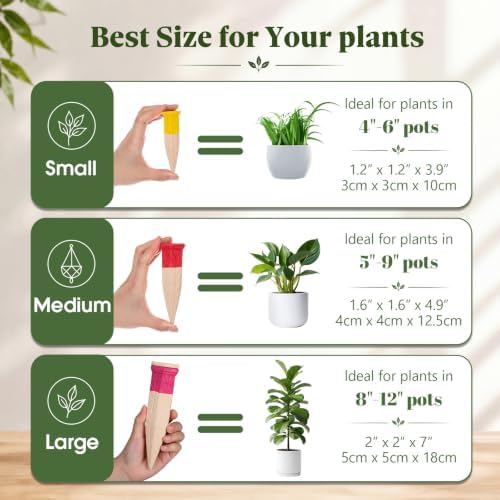 6 Pack Terracotta Watering Spikes with Lids and 3 Shovels Plant Watering Devices Wine Bottle Automatic Plant Slow Release Self Planting Stakes for 4”-6” Pots(3.94 x 1.18 x 1.18 Inches) - Image 2