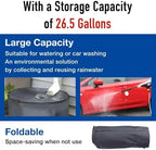 Japard 16 Inch Slim Rain Barrel Water Tank Collapsible Indoor Outdoor 26 Gallon Rainwater Storage from Gutter Upgraded Leakproof Spigot Downspout Catcher with Filter Black 100L - Image 5