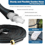 Garden Hose 50ft Lightweight, Non-Expanding, Leak-Proof Metal Connector, No-Knot No-Tangle, Easy to Store and Carry, Wear-Resistant, 3/4GHT Flexible Water Hose, Hose for Yard, Garden, Outdoor - Image 3