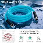 35FT RV Drinking Water Hose, 5/8" Food Grade Rubber Fresh Water Hose, Lead & BPA Free, Kink-Resistant, Leak-Free Potable Water Hose for RV, Camper, Trailer, Garden - Image 3