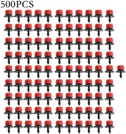 Adjustable Irrigation Drippers 100-1000pcs Water Dropper Adjustable Flow Head Drippers Portable Emitter Dripper Micro Drip Irrigation Sprinklers(500PCS) - Image 2