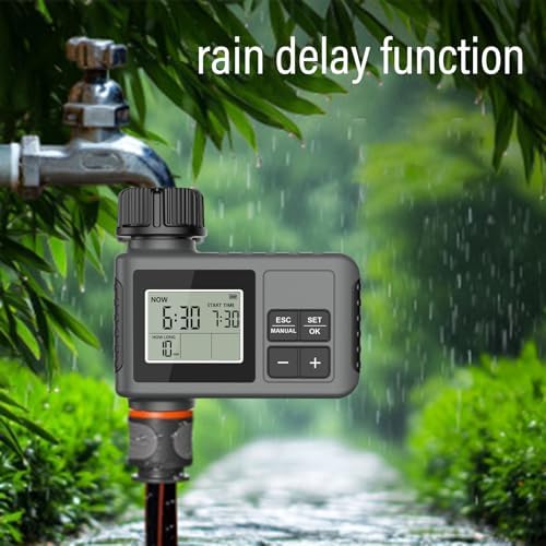 Sprinkler Timer, SGW01 Water Proof Programmable Hose Timer, Water for Garden Hose, Digital Smart Sprinkler with Rain Delay and Manual Mode for Yard, Lawn, Pool - Image 2