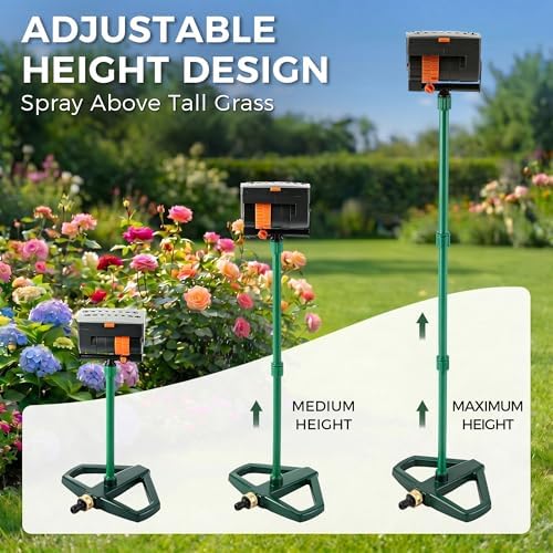 4 Way Adjustable Mini Turbo Oscillating Lawn Sprinkler(Weighted Base) - Image 2