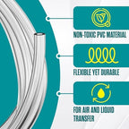 Tubing, 3/8”ID x 1/2”OD, Plastic Tube, Clear Tubing, Clear Hose, 100FT - Image 4
