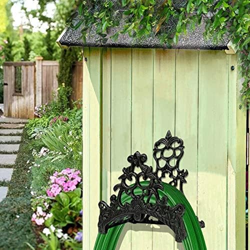 Decorative Garden Hose Holder, Hose Hanger, Heavy Duty Cast Iron Garden Yard Water Pipe Holds, Wall Mounted Hose Butler, Hose Rack Reel, 50FT 75FT 100FT Water Hose Bulter Storage (Totem) - Image 4