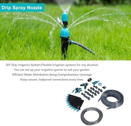 Automatic Watering System Kit for Garden and Greenhouse, 10m Drip Irrigation with 3 Modes, Adjustable Nozzles and Drippers, 12mm 6mm PE PVC Tubing, for Raised Bed Yard Lawn P - Image 3