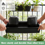 RooTrimmer 10 Pack Seed Starter Trays - Heavy Duty Plastic Flats, Fits 54 Cell Plug Tray, Seedling Tray for Carrying and Holding Plant Nursery Pot,Seed Germination & Plant Propagation (TD377) - Image 5