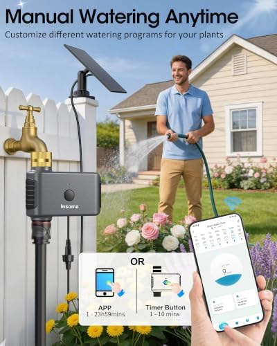 Solar WiFi Water Timer, Smart Solar Hose Timer for Garden, 365-Day Power - Image 6