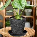 OVZILKI 3 Pack of Plant Saucer Tray 16 inch, Heavy Duty Plastic Pot Plant Drip Trays Saucers for Indoors Outdoor, Plant Water Tray for Planters 14 15" (16", Black) - Image 5