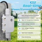 Outdoor WiFi Smart Timer Switch, 16A Water Proof Box with APP Control, Compatible with Tuya Smart Life, for Pool Lighting Holiday Displays - Image 4