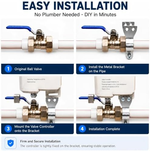 Smart Water Leak Detector and Automatic Shutoff Valve Kit with Hub, 1 Water Leak Sensors - Image 6