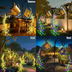 DDQ 2PC Solar Watering Can Lights Colors 58 LED Garden Gifts for Mom Women - Image 6