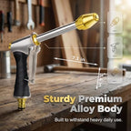 High Pressure Hose Nozzle Gun for Cars and Gardens with 3 Adjustable Spray Modes Heavy Duty Metal Construction for Easy and Convenient Cleaning for Home Users and Car Enthusiasts Thick Wand - Image 7