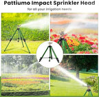 Pattiumo 2 Pack Lawn Sprinklers for Yard - 360° Tripod Sprinklers for Yard Large Area - Heavy Duty with 3/4 Inch Connector and Extension Legs - Flip Locks - Image 6