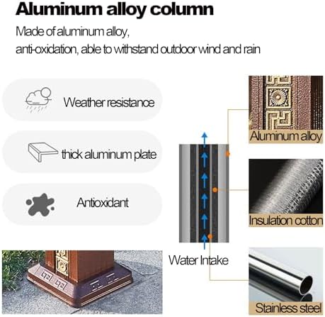 Freestanding Faucet，Outdoor Aluminum Garden Freeze Proof Water Column，Courtyard Hydrants are Used for Irrigation Cleaning Pet Bathing - Image 3