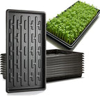RooTrimmer Shallow 1020 Nursery Flat Trays Specialized for Holding & Carrying 200 Cell Plug Seedling Trays (Height is 1.3"),Microgreen Germination Trays,10 Pack, No Holes (YB01, 10Pcs) by RooTrimmer