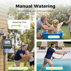 Sprinkler Timer for Garden Hose, Programmable Watering Timer with Rain Delay, Outdoor Automatic& Manual Irrigation Controller System for Lawn/Yard/Greenhouse V104 - Image 3