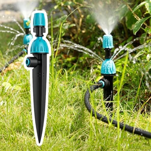 Above Ground Irrigation System, Sprinkler Kit with 3 Adjustable Watering Nozzles, Efficient Garden Watering Solution for Lawns, Flower Beds, and Vegetables by Unknown