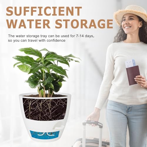 QRRICA 12/10/9 Inch Self Watering Pots for Indoor/Outdoor Plants - Image 5