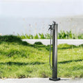 Garden Water Column Vertical Square 304 Stainless Steel with Double Faucet Antifreeze Freestanding Garden Hose Holder for Patio Backyard(Black E,High-end) by ZUGIATP