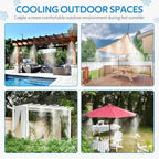 Misting Cooling System 26 Ft, 7 Brass Mist Nozzles Outdoor Patio Cooler - Image 5
