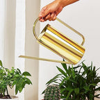 HERCHR Watering Can, Watering Can Indoor Metal Watering Can with Long Spout Watering Can for Plants Mini Watering Can Long Spout Water Can(Gold) - Image 5