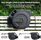 Giraffe Tools Retractable Garden Hose Reel 5/8"115FT Wall Mount Auto Rewind - Image 4