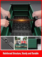 Outdoor Raised Garden Bed Set, Movable Planter Box Easy Assembly, Safe Edge, Ideal for Vegetables & Flowers(80x40x43cm) - Image 4