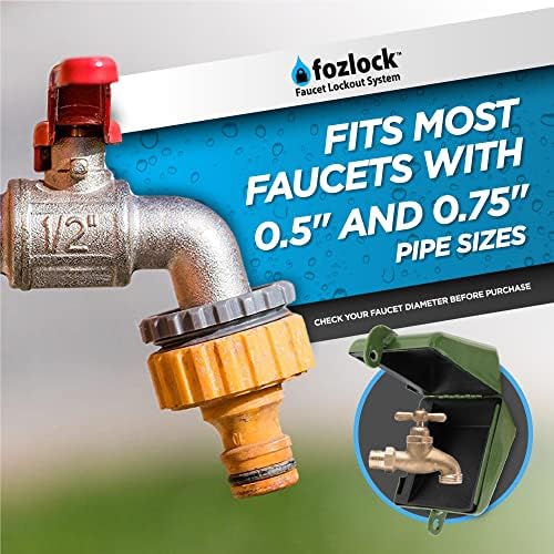 Fozlock Outdoor Faucet Lock System - Insulated Hose Bib Lock with Cover, Stainless Steel - Prevent Theft, Easy Install (2 Pack) - Image 7
