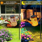 Solar Watering Can Lights, Hummingbird Gifts for Mothers Day Women Mom Grandma Birthday, Waterproof Outdoor Multicolor Garden Decor Large Hanging Solar Lanterns Garden Light for Patio Porch Pathway - Image 4