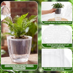 Self Watering Plant Pots, 4.3''/5.1''/6.6'', Transparent, 24 Pcs - Image 3