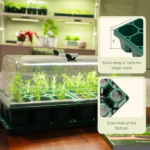 Vego garden Giga Seedling Trays - 16 Pack 9-Cell UV-Resistant Reusable Starter Trays for Greenhouse/Garden (No Lids) - Image 6