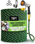 Garden Hose 75 ft, Lightweight, Sturdy Metal Nozzle 9 Spray, Heavy Duty, Leakproof Flexible Water Hose, Durable Multiple Layers, Solid Brass Connectors by WENLOCKSTORE