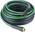Hybrid Garden Hose 5/8 IN. x 50 FT, Heavy Duty, Lightweight, Flexible with Rotatable Grip Handle and Solid Brass Fittings by EADUTY