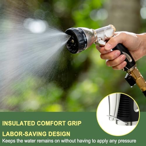 FANHAO Garden Hose Nozzle with Thumb Control+Heavy Duty Garden Hose Nozzle - Image 5