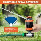 RESTMO Gear Drive Sprinkler with Metal T-Spike Base,Orange - Image 4