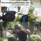 Giraffe Tools AW25 1/2MB Hose Reel PRO Metal Bracket and AW505/8 Garden Hose Reel 5/8" x 115+5 ft - Image 3