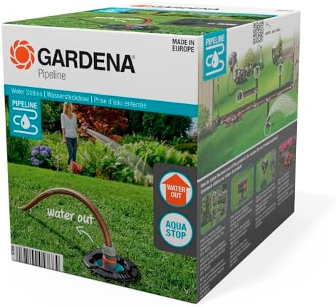 Gardena Sprinkler System Water Plug with 3/4 inch External Thread: Water Intake of The Pipeline System, Integrated Stop Valve, Removable Dirt Filter, Underground Installation (08266-20) - Image 2