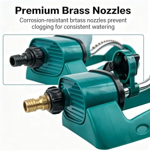 Osillating Lawn Sprinkler, 360° Automatic Rotating Garden Water Sprinkler for Yard Lawn Vegetable Garden Patio Irrigation(50m) - Image 5