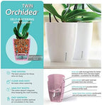Santino 4.9 Inch ORCHIDEA Self Watering Pots for Orchids in Blue (Set of 3) - Decorative Wicking Planter with w/Great Aerification, Drainage and Water Level Indicator - Image 4