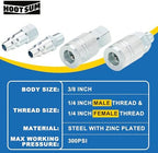 3/8 Inch Body Air Hose Quick Connect Fittings, 3/8" NPT Threads and 1/4" NPT Threads Couplers and Plugs, I/M Industrial Type 24PCS Air Compressor Accessories Kit - Image 2