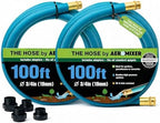 Aeromixer THE HOSE-(2 Pack) 3/4 Inch Garden Hose 100 Ft,Kinkless Commercial Garden Hoses, Heavy Duty Industrial Water Hoses for Outdoors, 650 PSI High-Pressure Watering Tool for Farming and Gardening by AEROMIXER
