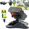 2026 Upgraded 16-Nozzle Oscillating Sprinkler with Dual-Zone Sprinkler Water Timer, Mini Turbo Oscillating Water Sprinklers for Lawn Yard Garden Watering (Black, with a Set nozzles) by Unknown