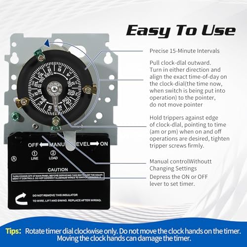 T101M Mechanical Timer Switch120V AC 2HP 40A SPST Electromechanical Timers - Image 6