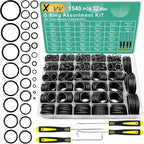 XBVV 1540 Pcs 32 Size Metric O Ring Assortment and 158 Pcs Faucet Washers and Garden Hose Gasket Kit for Faucet Plumbing Hydraulic Sealing Repair - Image 2