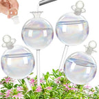 17 oz Extra Large Plant Watering Globes, Glass Self Watering Globes, Rainbow Gradient Self Watering Planter Insert, Watering Bulbs, Automatic Plant Waterer for Indoor Outdoor Plants (4 Pack) by KFXFENQ