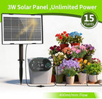 Solar Drip Irrigation System Kit, Auto Plant Waterer for 15 Pots（Green） - Image 2