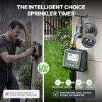 Sprinkler Timer for Garden Hose, Brass Inlet Watering Timer with Rain Sensor, 3 Plans Programmable Hose Faucet Timer, Outdoor Auto Manual Drip Irrigation Controller for Yard Lawn Greenhouse - Image 5